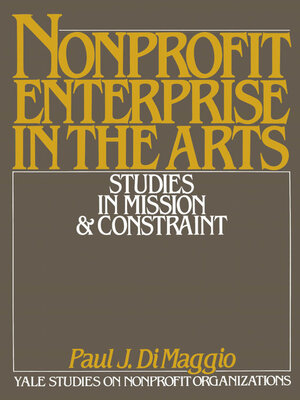 cover image of Nonprofit Enterprise in the Arts